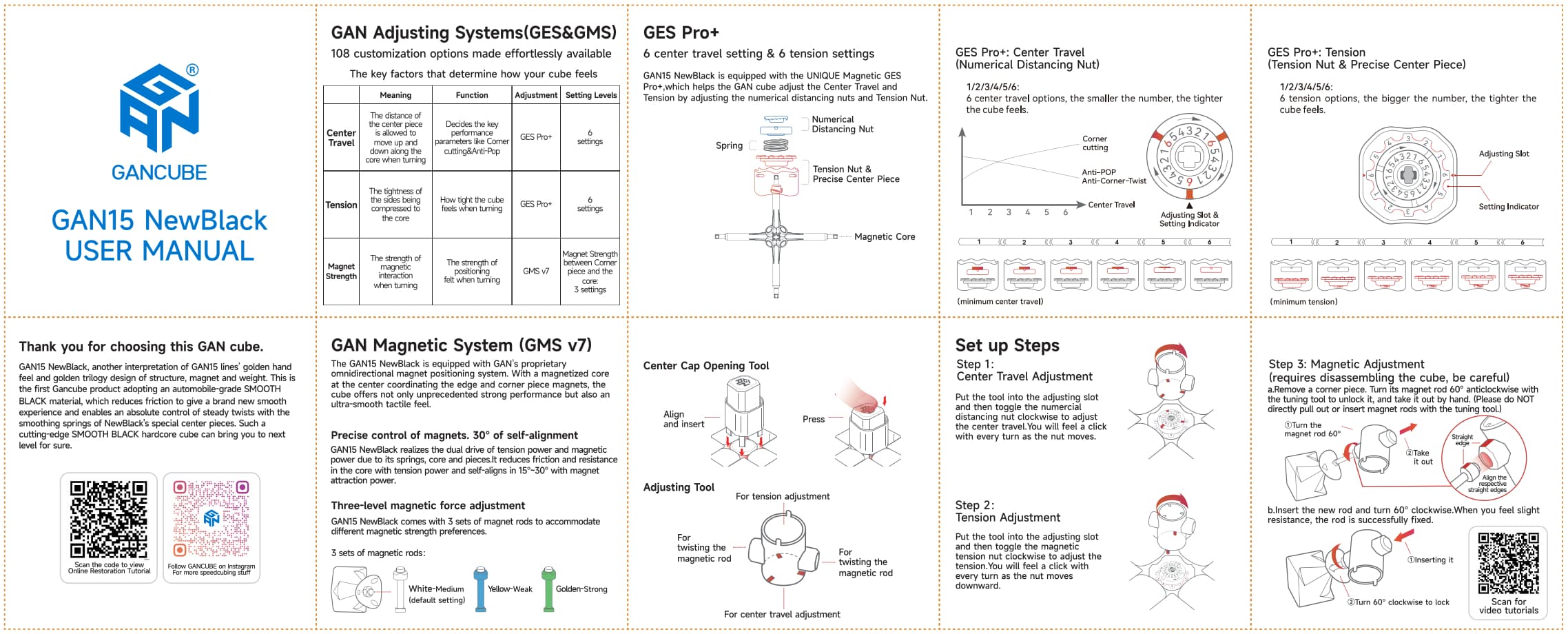 GAN 15 Maglev UV 3x3 - New Black image 2