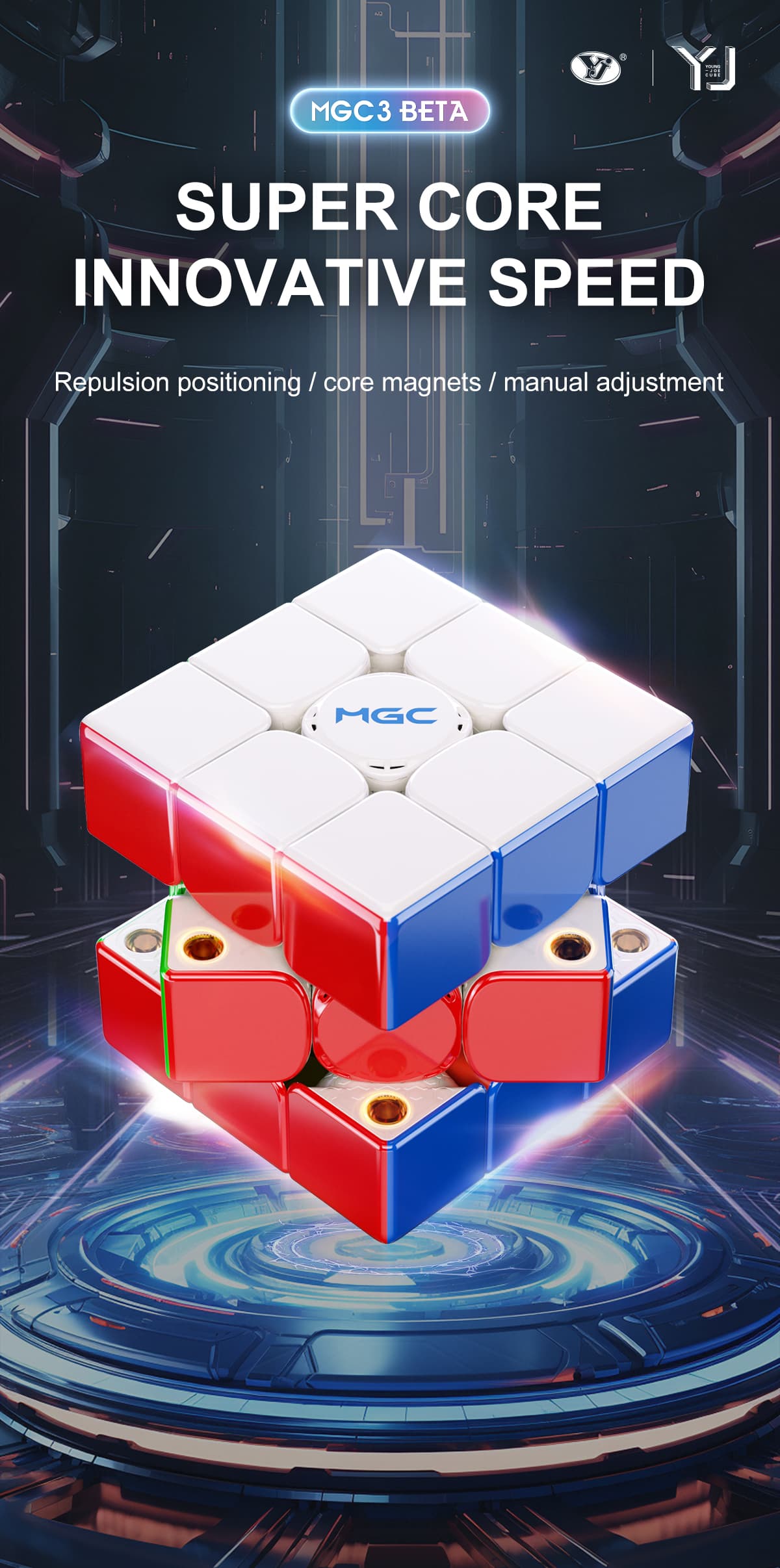 YJ MGC Beta 3x3 Maglev Ball Core UV - Stickerless image 5