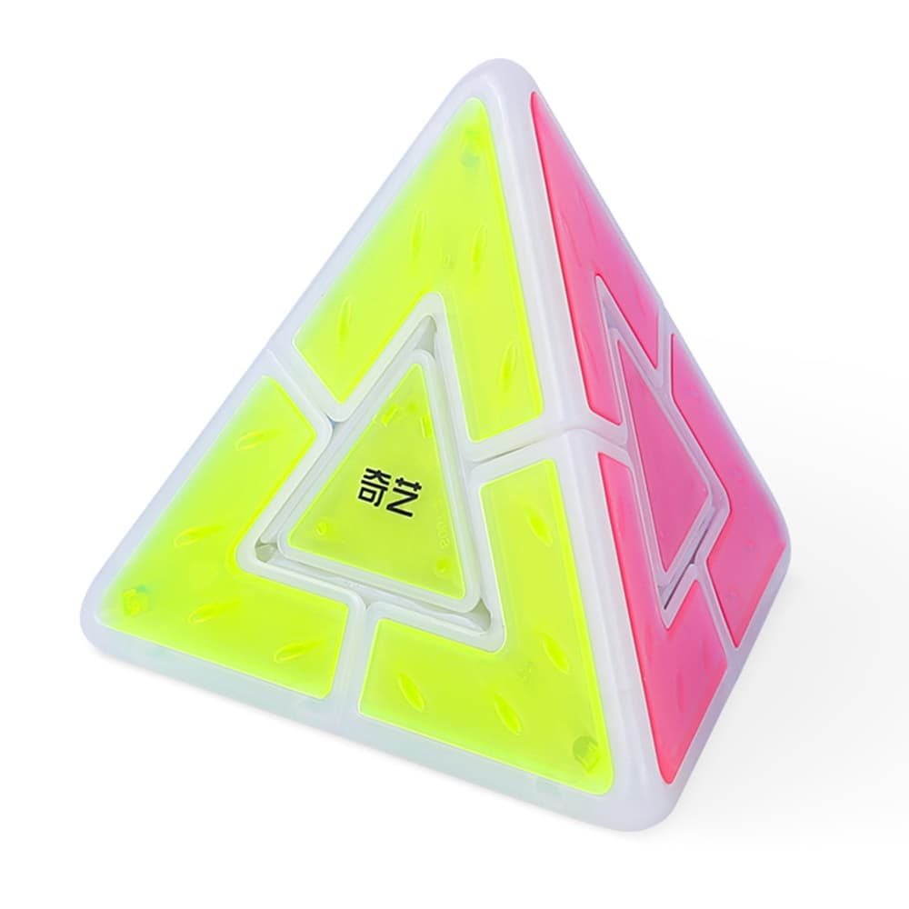 QiYi Ice Amber Pyraminx Lite - Transparent