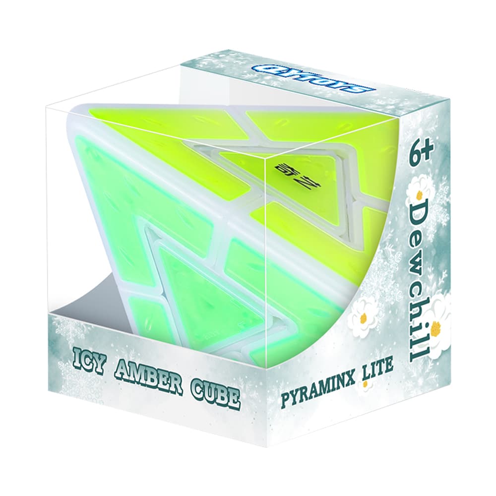 QiYi Ice Amber Pyraminx Lite - Transparent