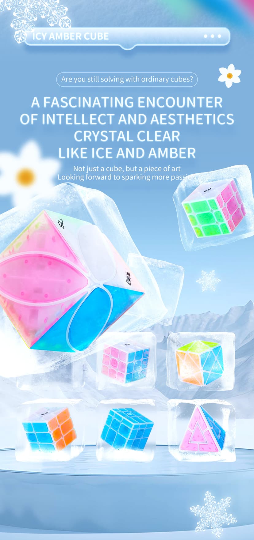 QiYi Ice Amber 3x3 - Transparent image 9