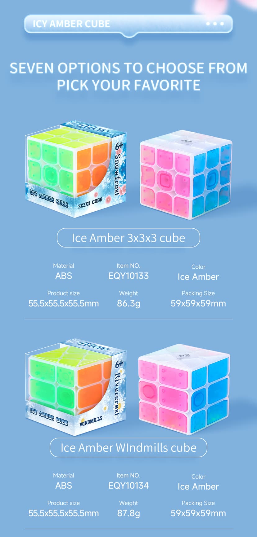 QiYi Ice Amber 3x3 - Transparent image 18