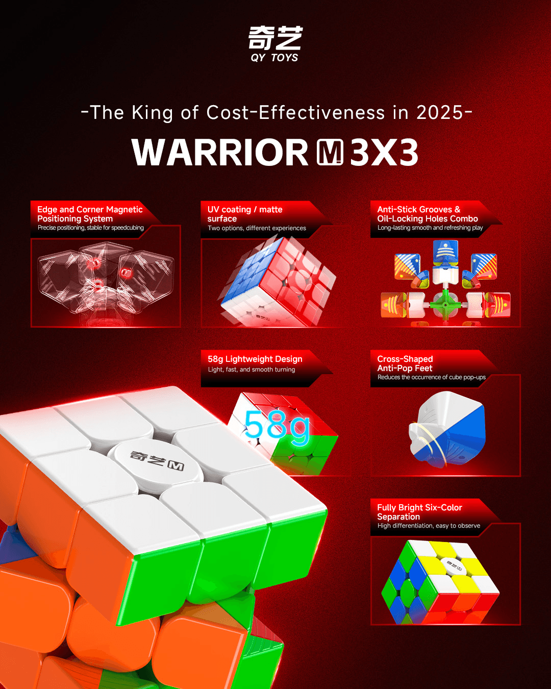 QiYi Warrior 3x3 M UV (display box) - Stickerless image 4