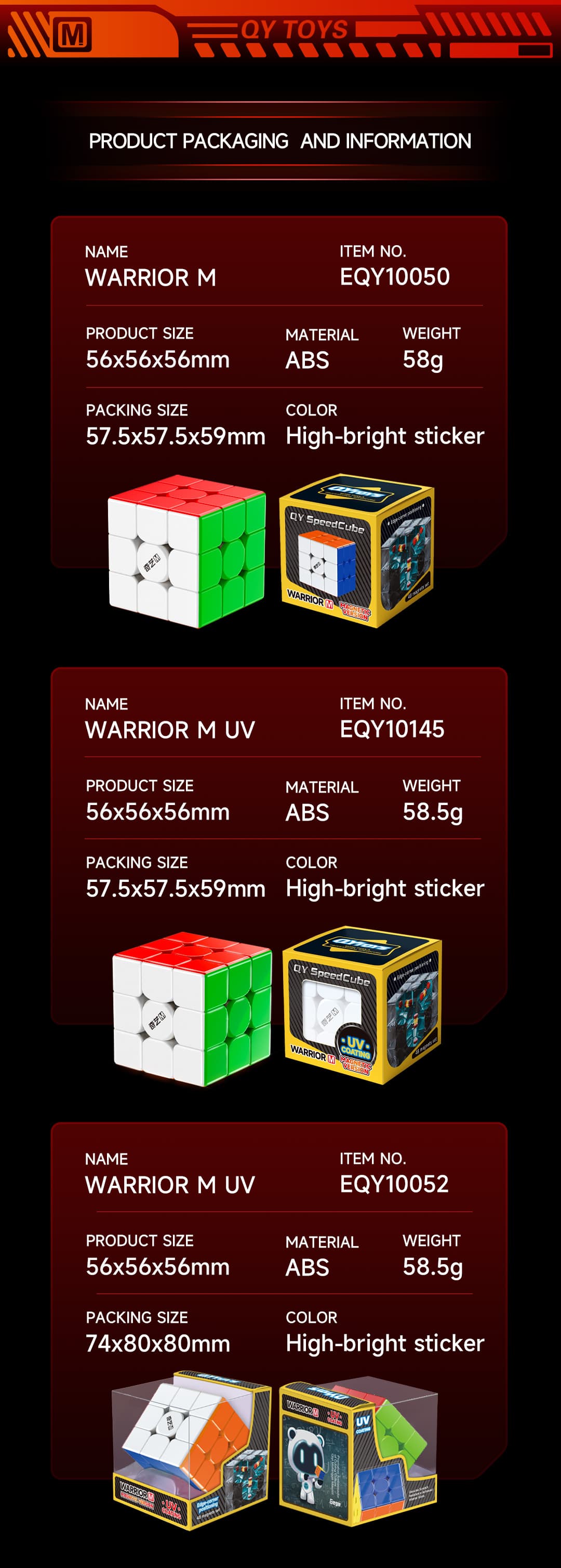 QiYi Warrior 3x3 M UV (display box) - Stickerless image 7