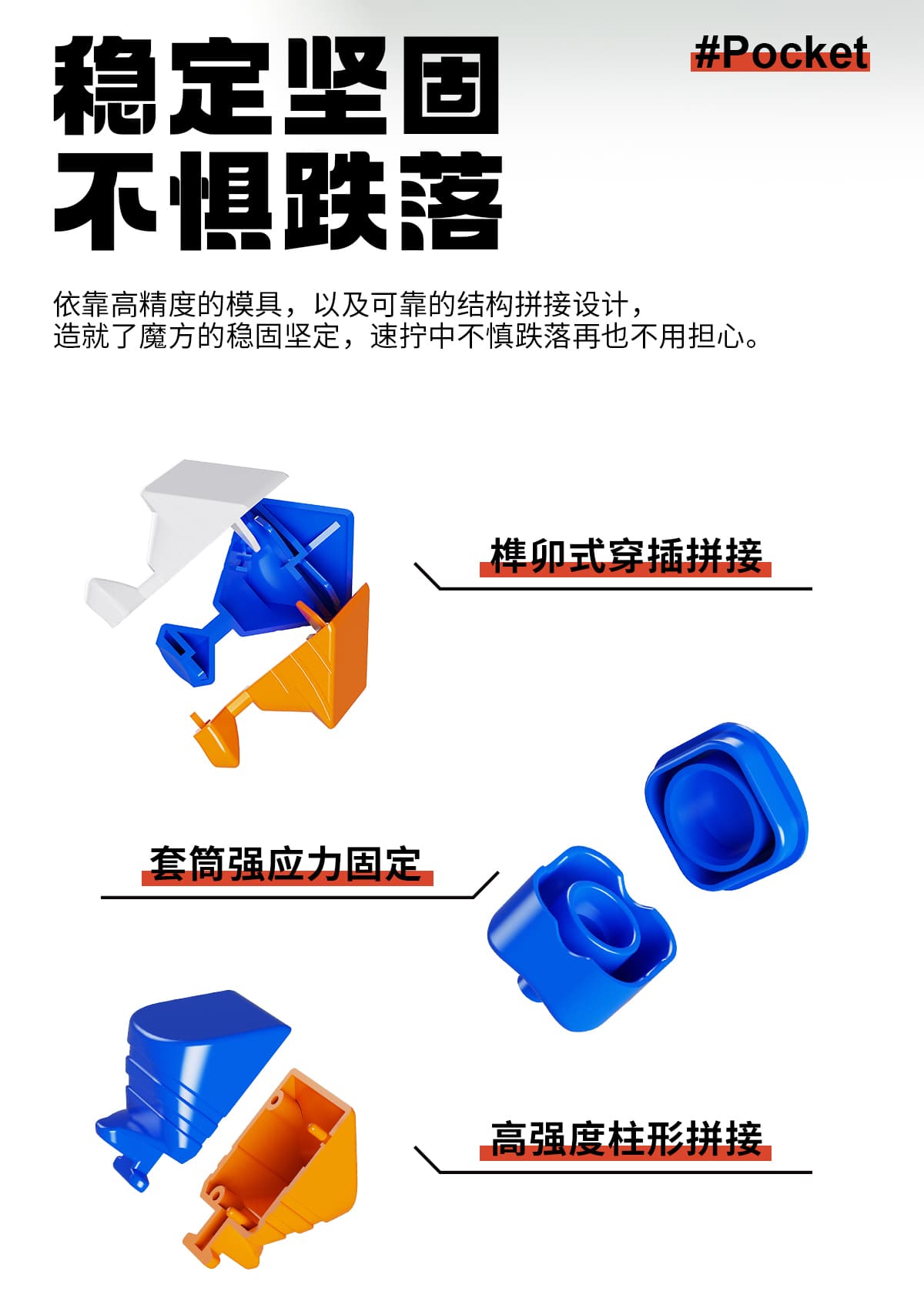 YJ Pocket Cube mini 3x3 (50mm) - Stickerless image 10