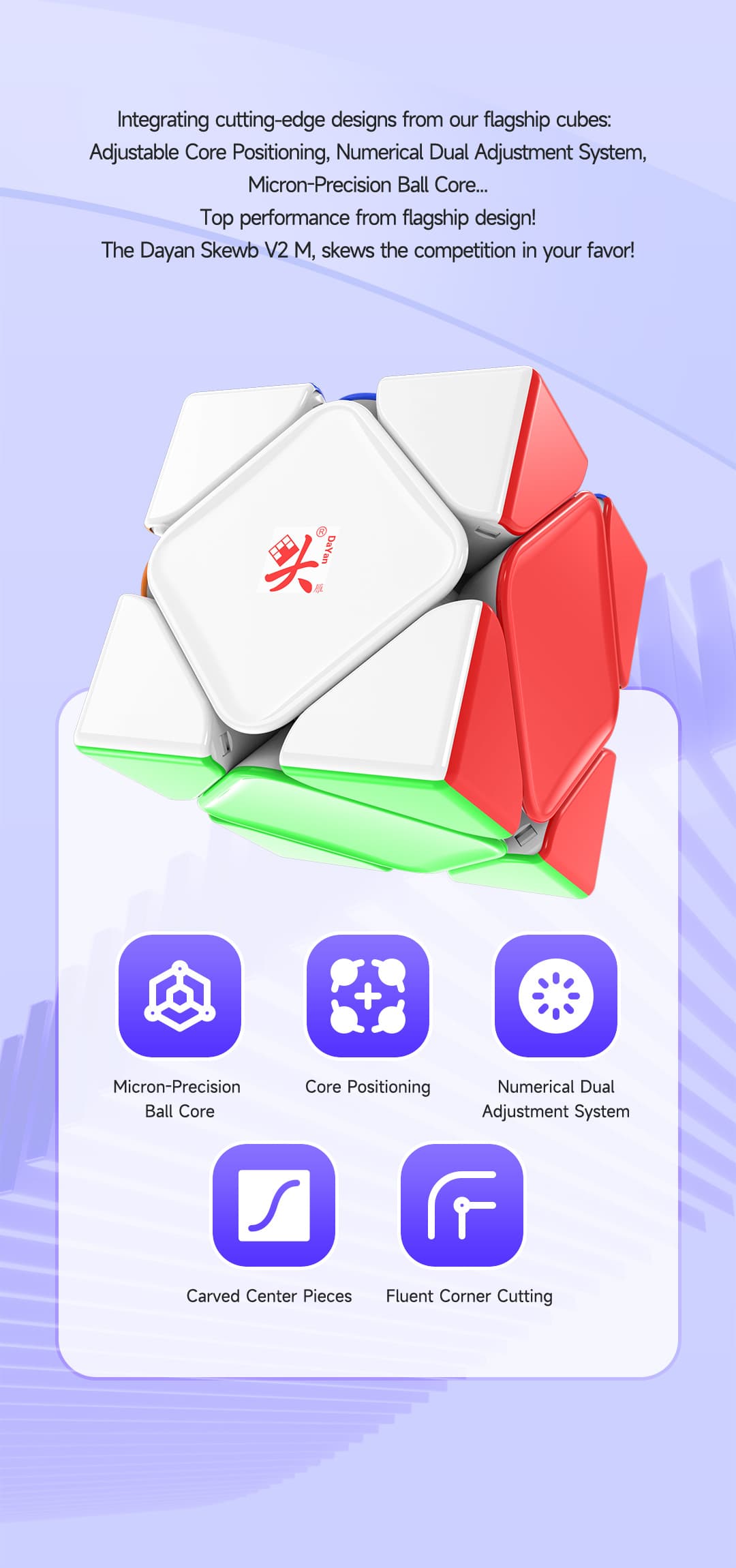 DaYan Skewb V2 Maglev UV - Stickerless image 6