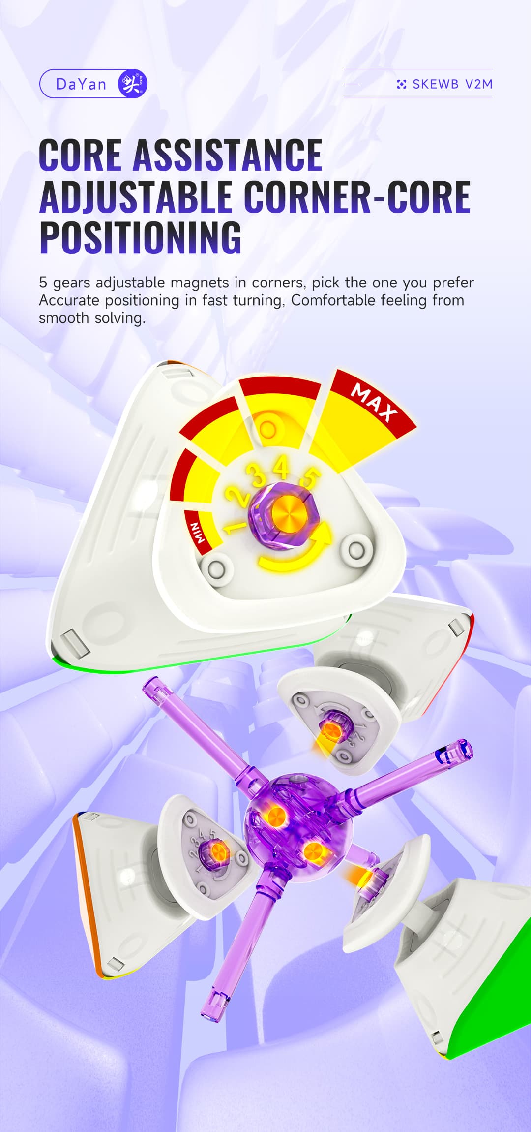 DaYan Skewb V2 Maglev UV - Stickerless image 7