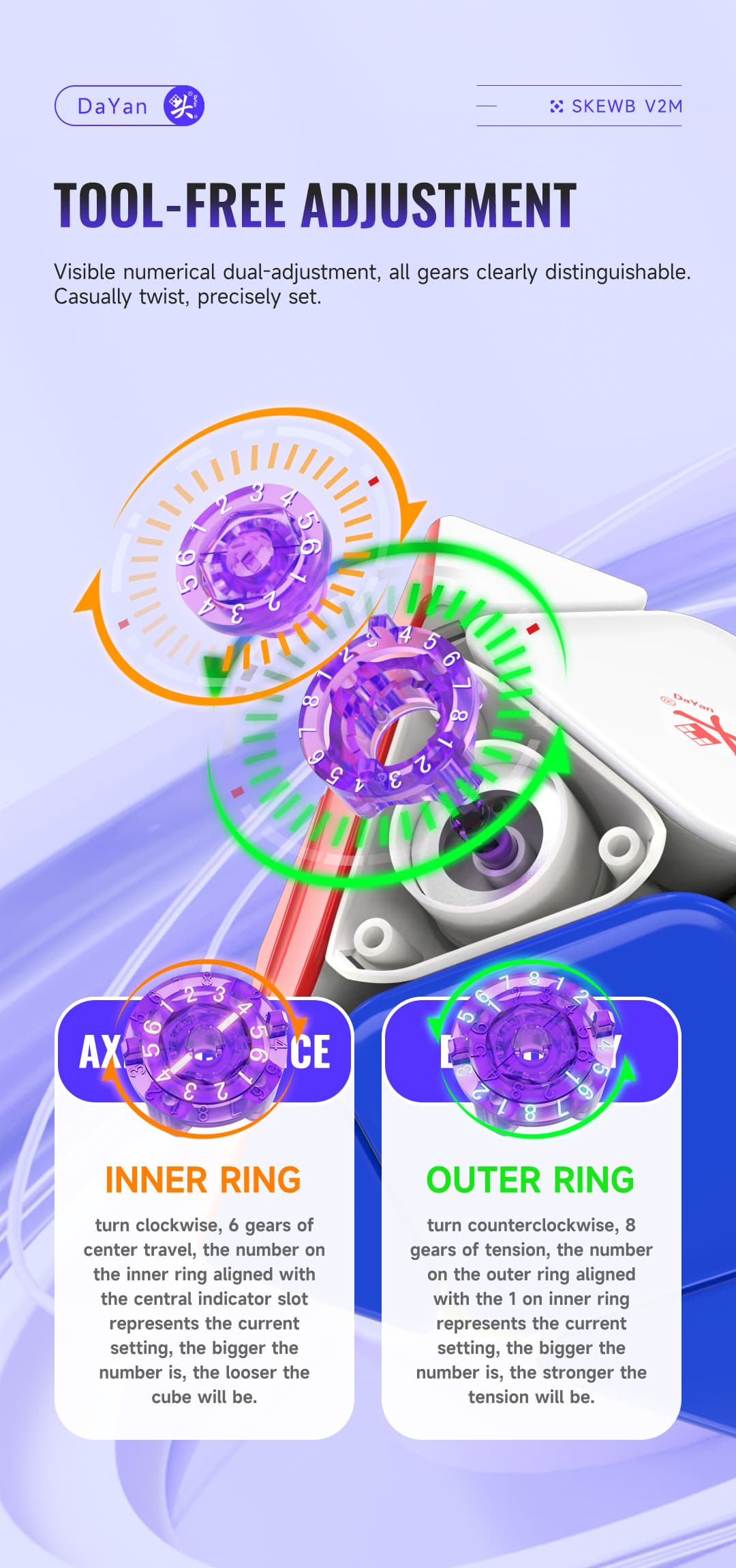 DaYan Skewb V2 Maglev UV - Stickerless image 10