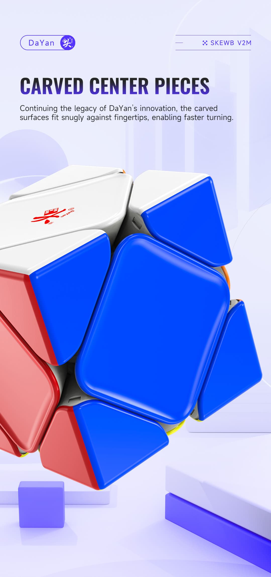 DaYan Skewb V2 Maglev UV - Stickerless image 11