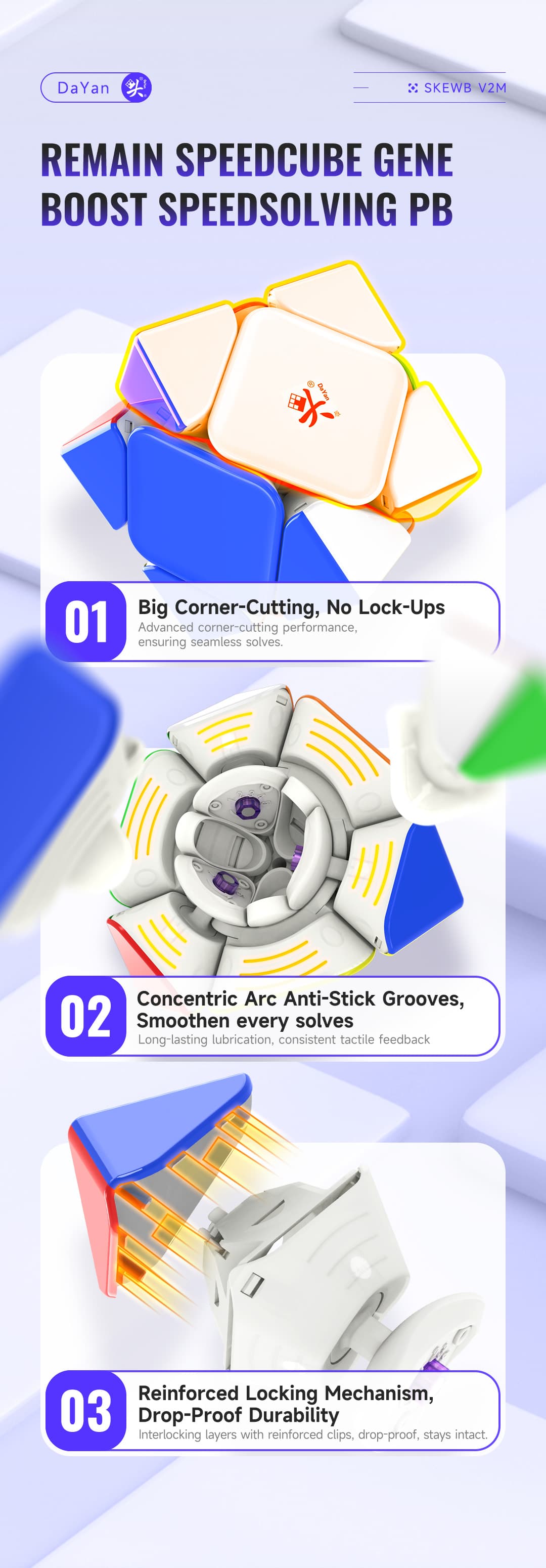 DaYan Skewb V2 Maglev UV - Stickerless image 12