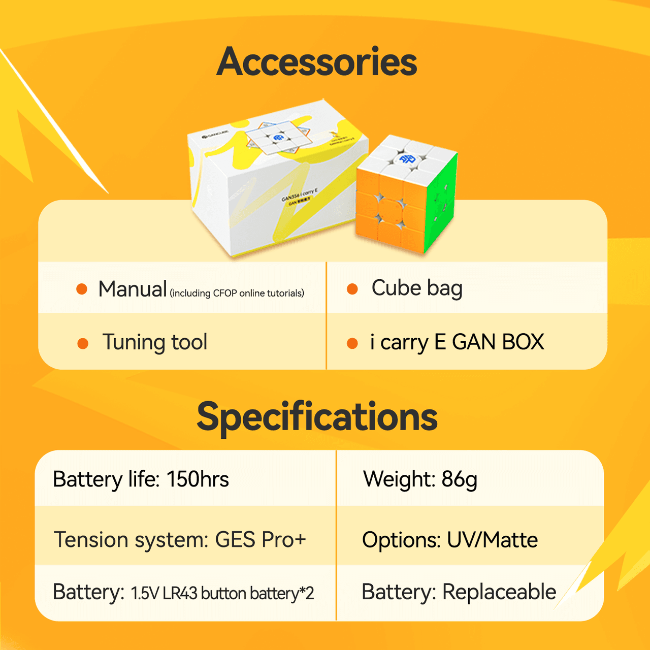 GAN 356 i Carry E Frosted - Stickerless image 8