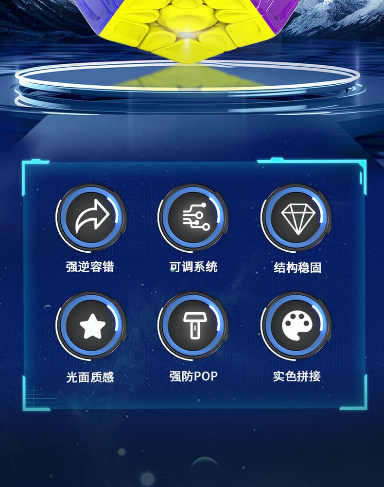 YuXin Little Magic 3x3 Megaminx V3 - Stickerless image 11