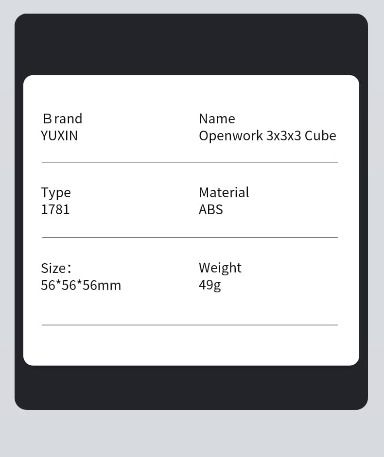 YuXin black-kylin Openwork 3x3 - Stickerless image 11