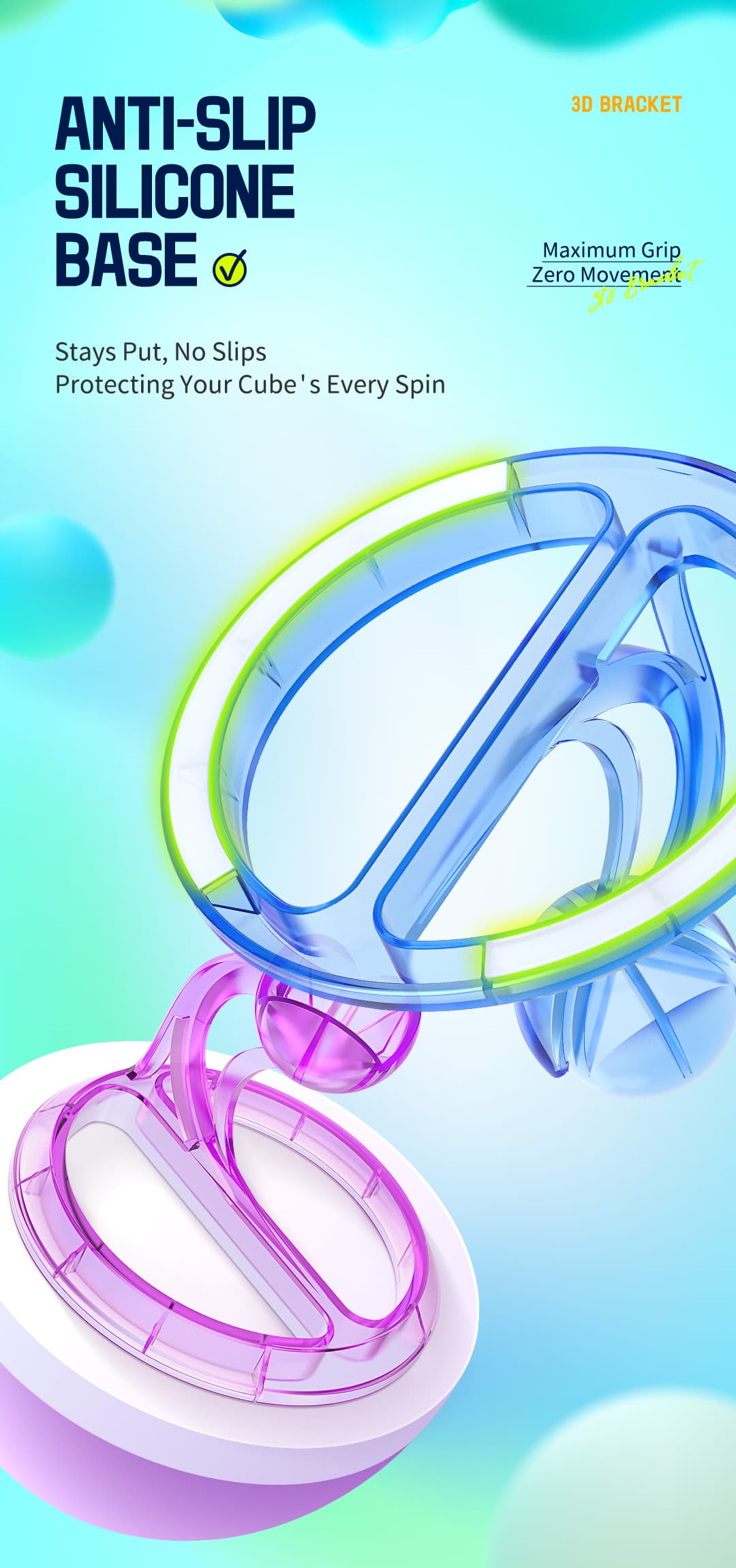 QiYi 3D Bracket - Trans.Purple image 8