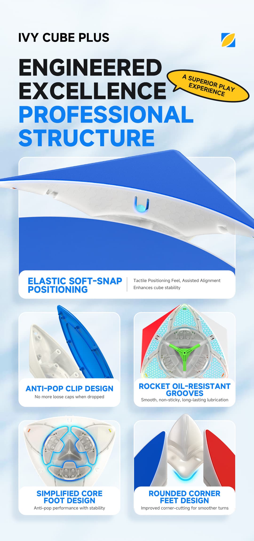 QiYi  9cm IVY Cube Plus - Stickerless image 11