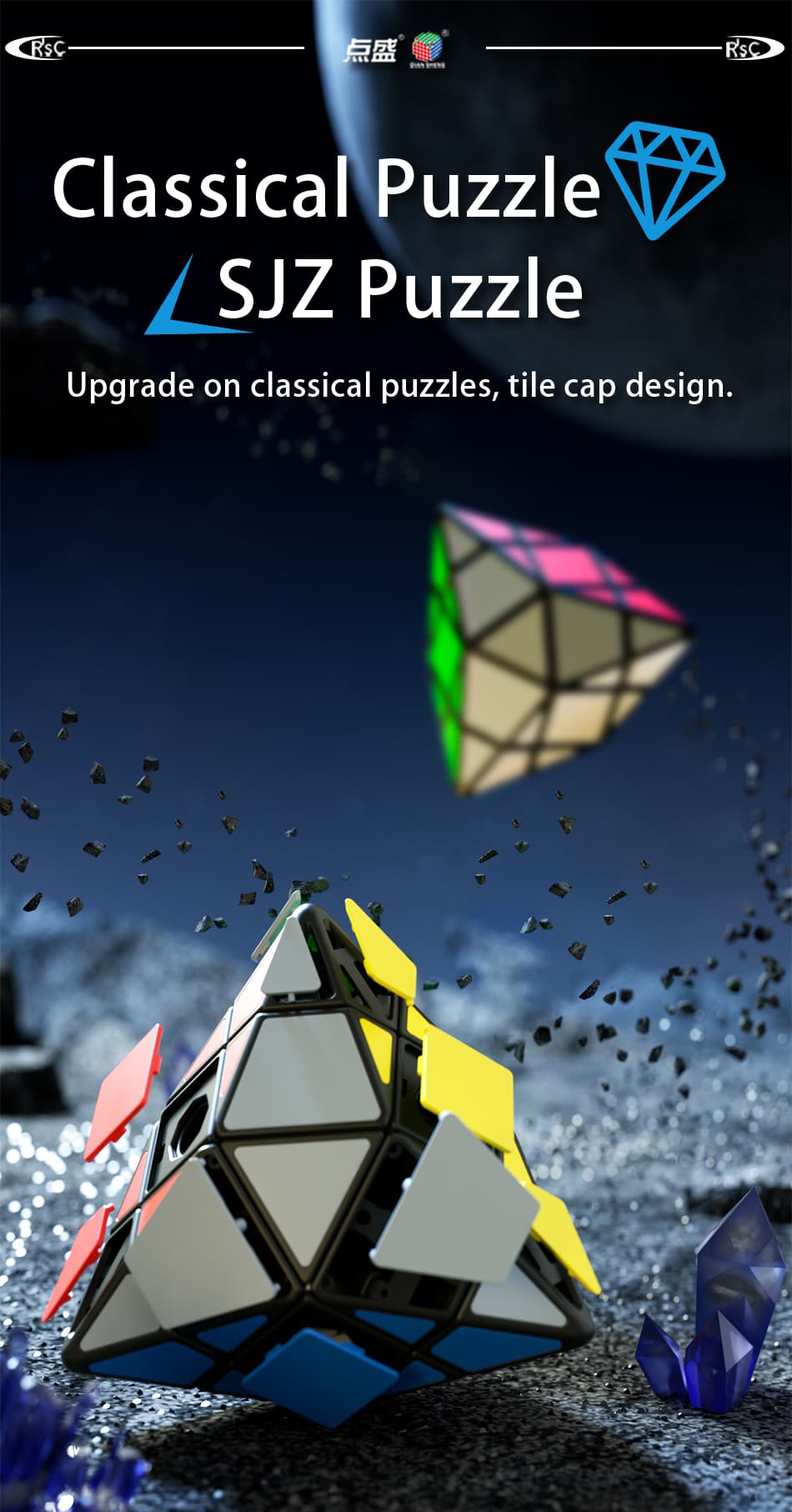 DianSheng 4-Corner Hexagonal Dipyramid - Black image 11