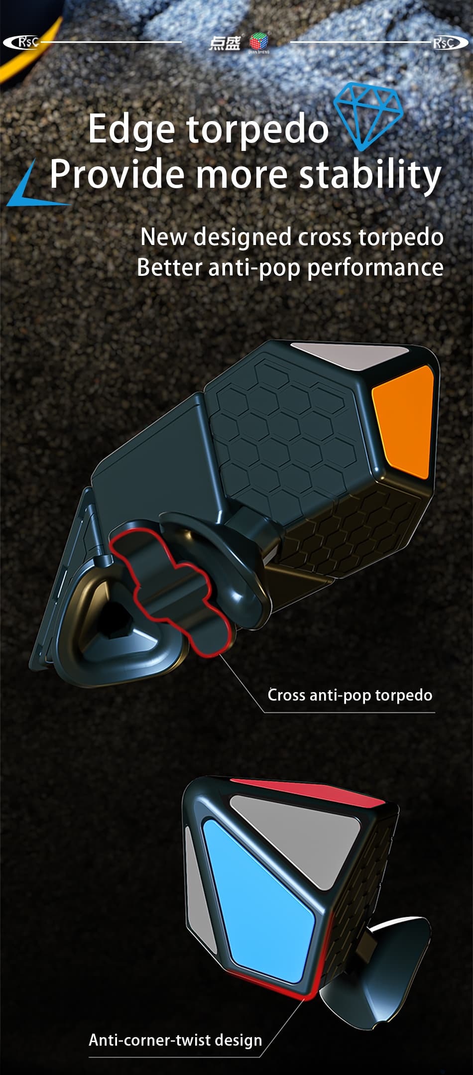 DianSheng 4-Corner Hexagonal Dipyramid - Black image 16