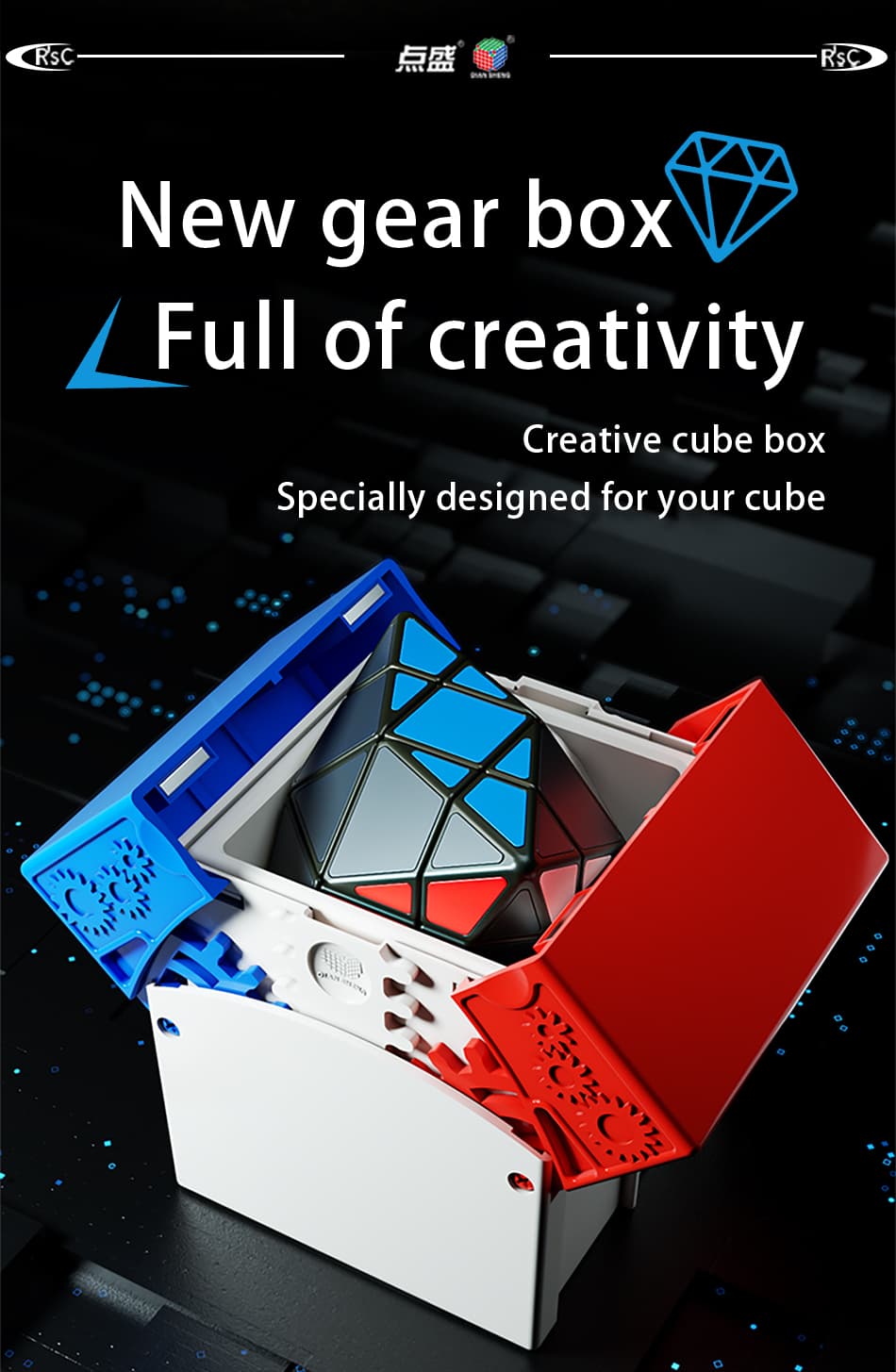 DianSheng 4-Corner Hexagonal Dipyramid - Black image 17