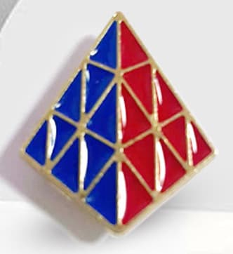 Magnetic Brooch Badge - Pyraminx image 4