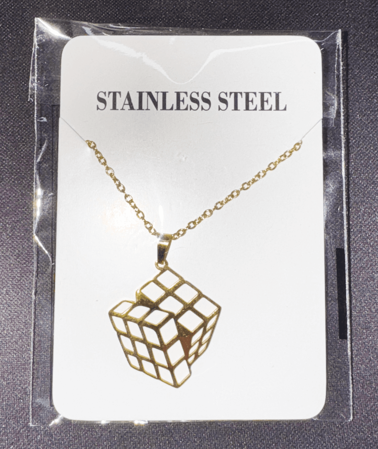 Cube Necklace - Gold Plated image 3