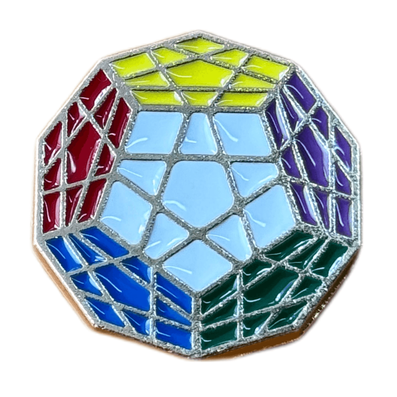 Magnetic Brooch Badge - Megaminx image 1