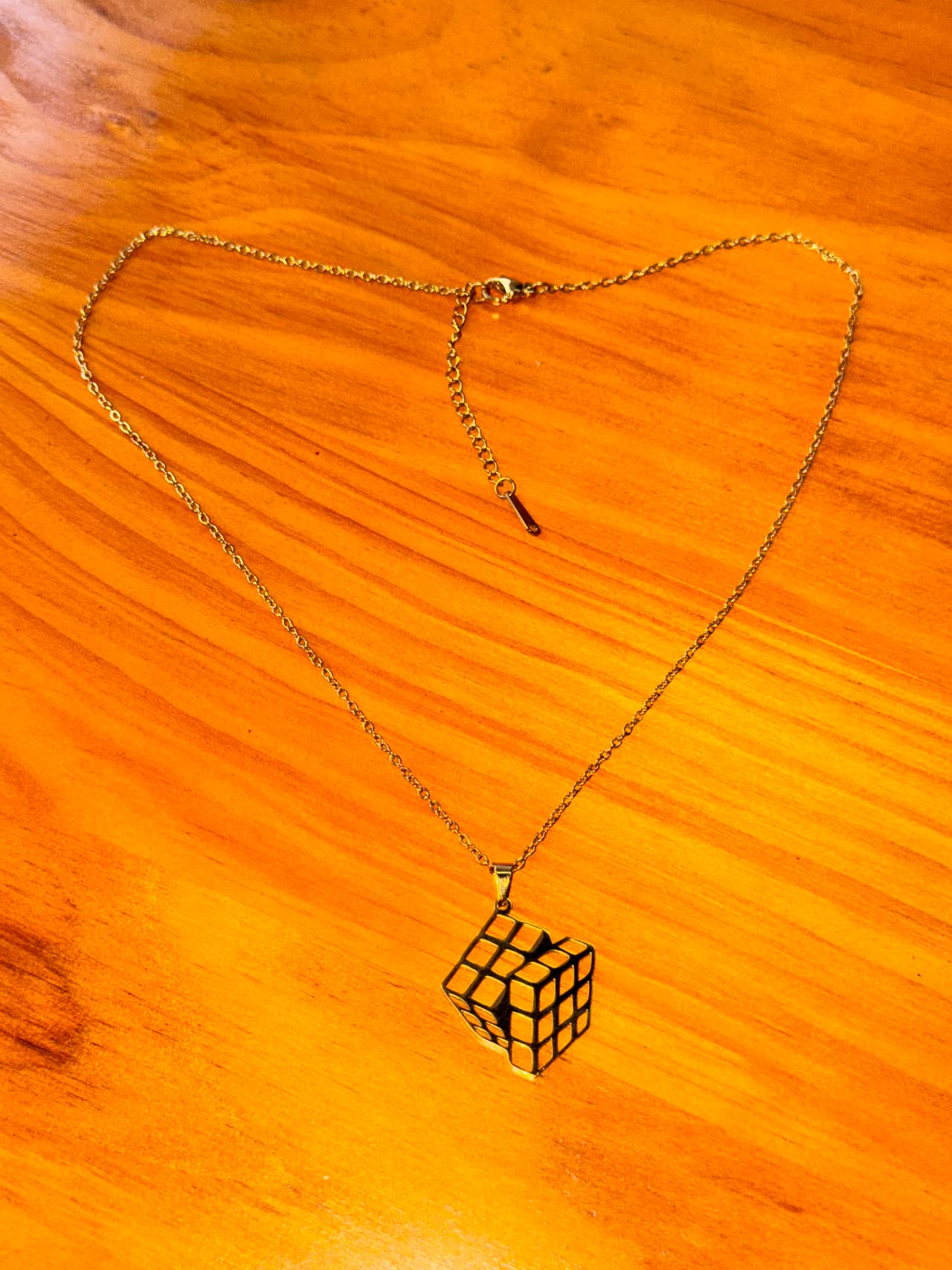 Cube Necklace - Gold Plated image 8