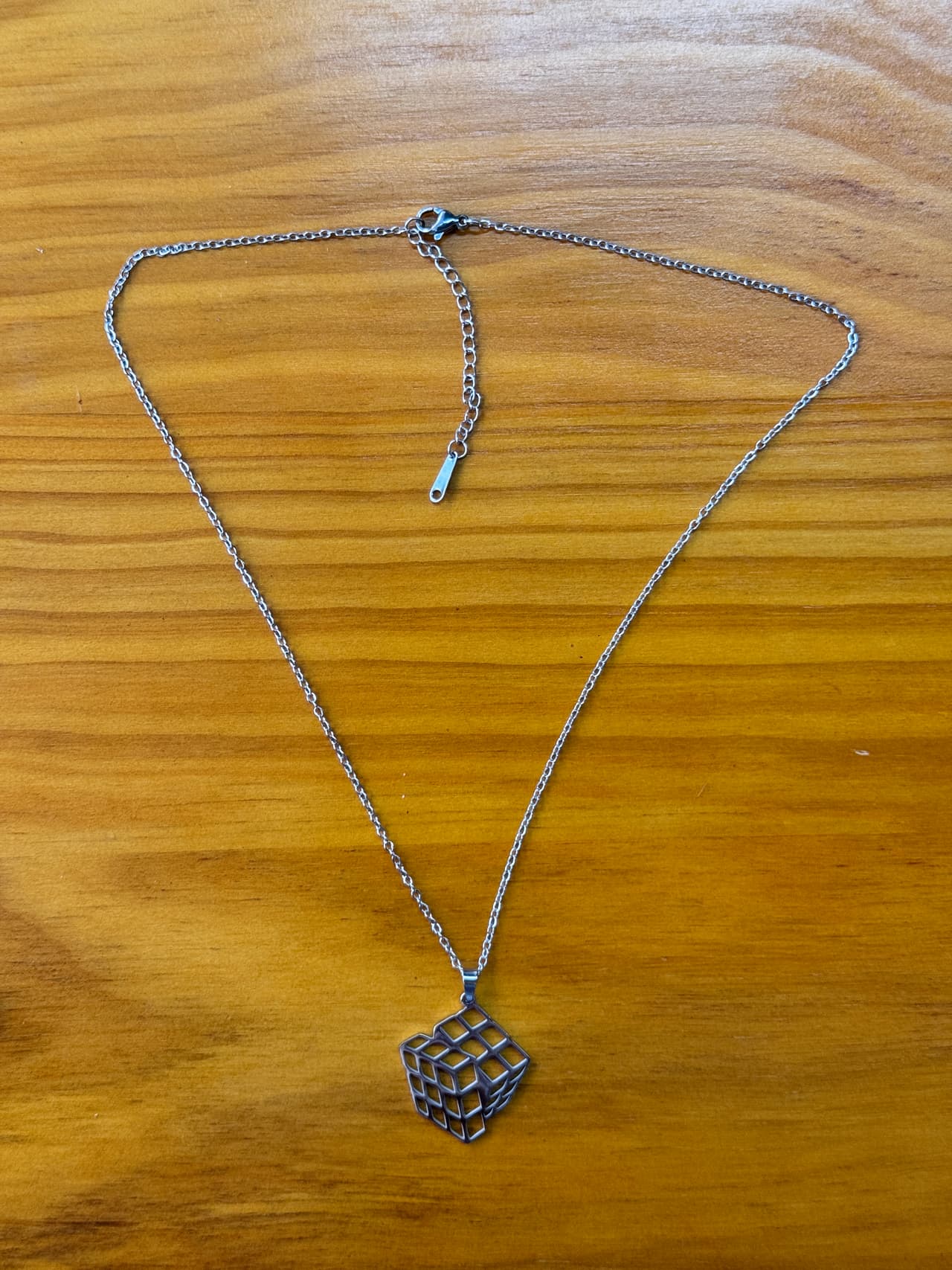 Cube Necklace - Silver Plated image 8