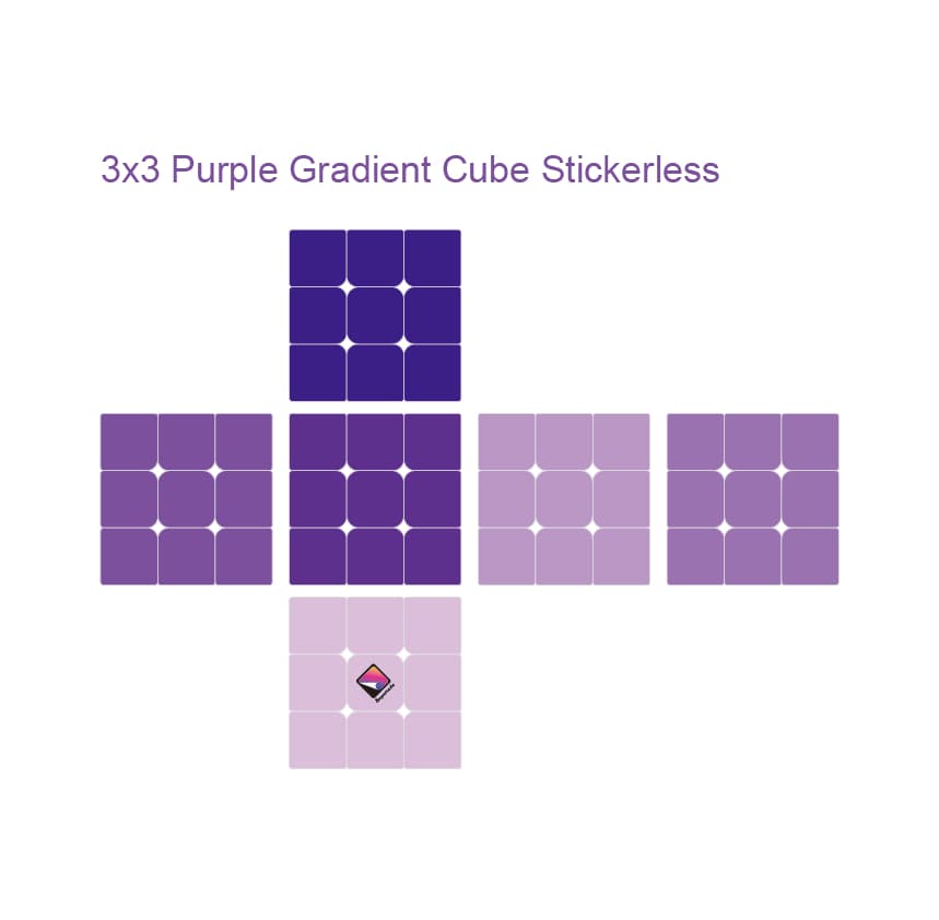 Calvin's Purple Gradient 3x3x3 Cube - Stickerless image 2