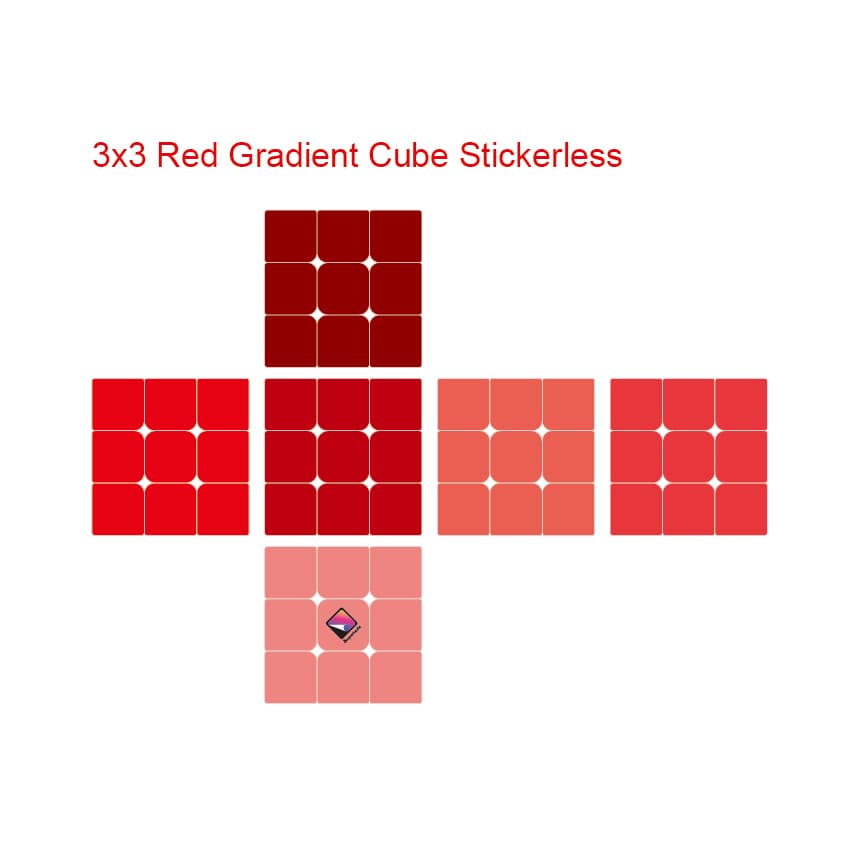 Calvin's Red Gradient 3x3x3 Cube - Stickerless image 2