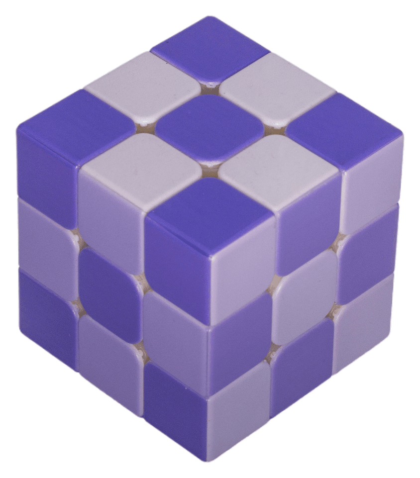 Calvin's Purple Gradient 3x3x3 Cube - Stickerless
