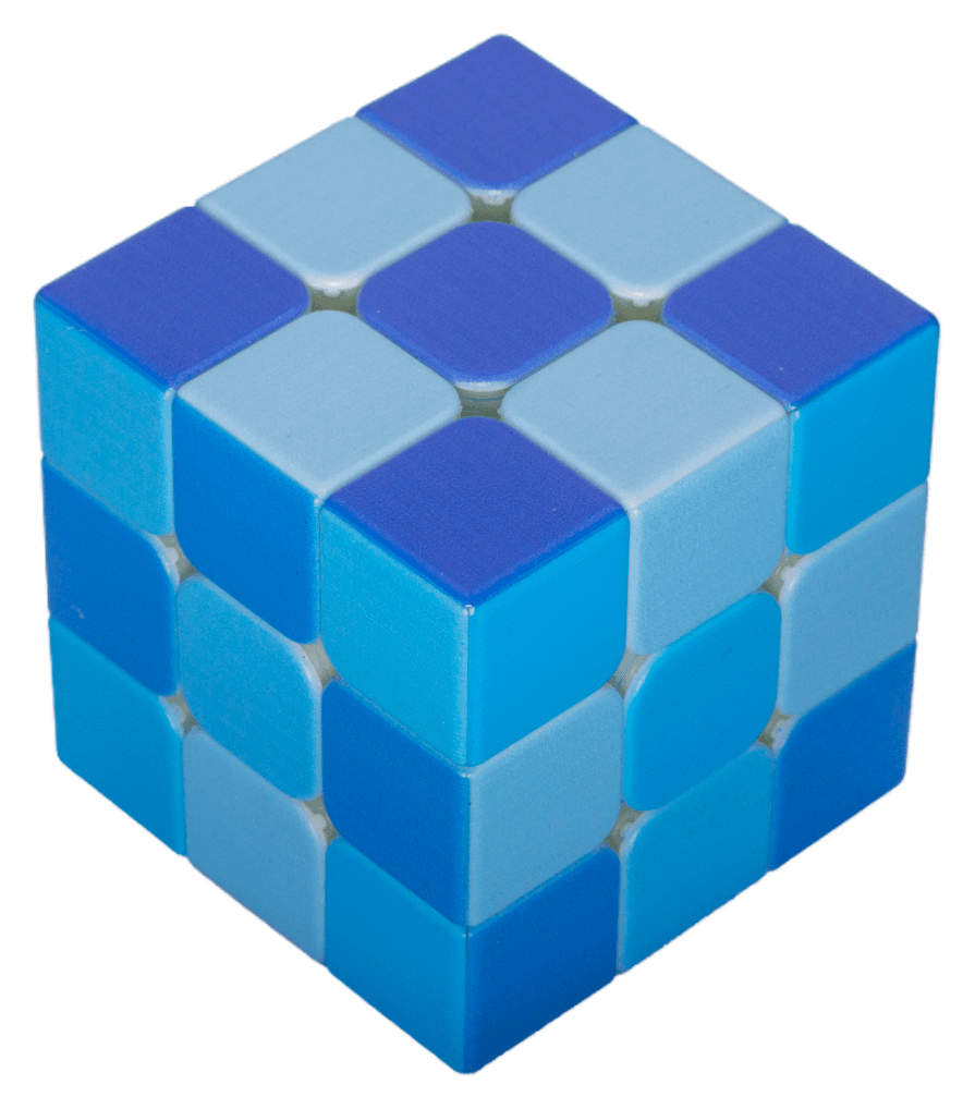 Calvin's Blue Gradient 3x3x3 Cube - Stickerless