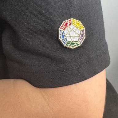 Magnetic Brooch Badge - Megaminx