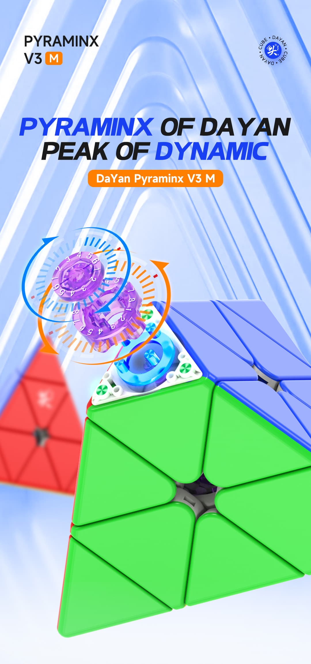 DaYan Pyraminx V3 Maglev UV - Stickerless image 5
