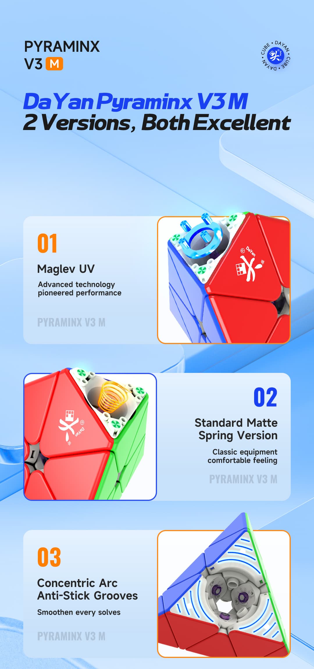 DaYan Pyraminx V3 Maglev UV - Stickerless image 11