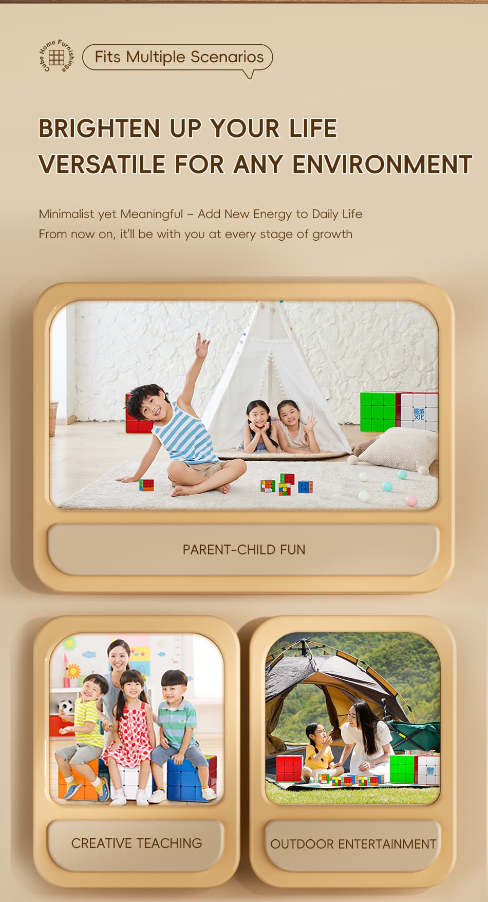 MoYu 18CM 3x3 Fitness Cube - Stickerless image 9