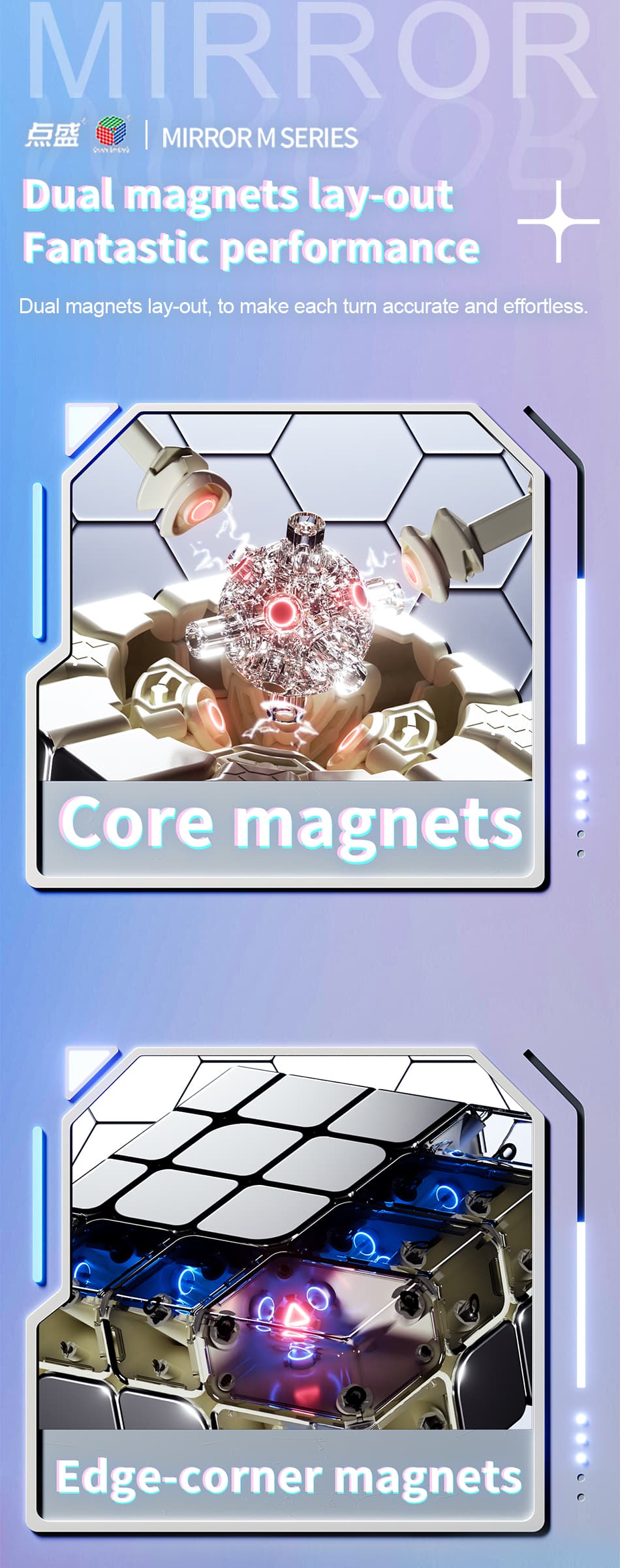 DianSheng Magnetic 4x4 Mirror Ball Core - Plating Silver image 10