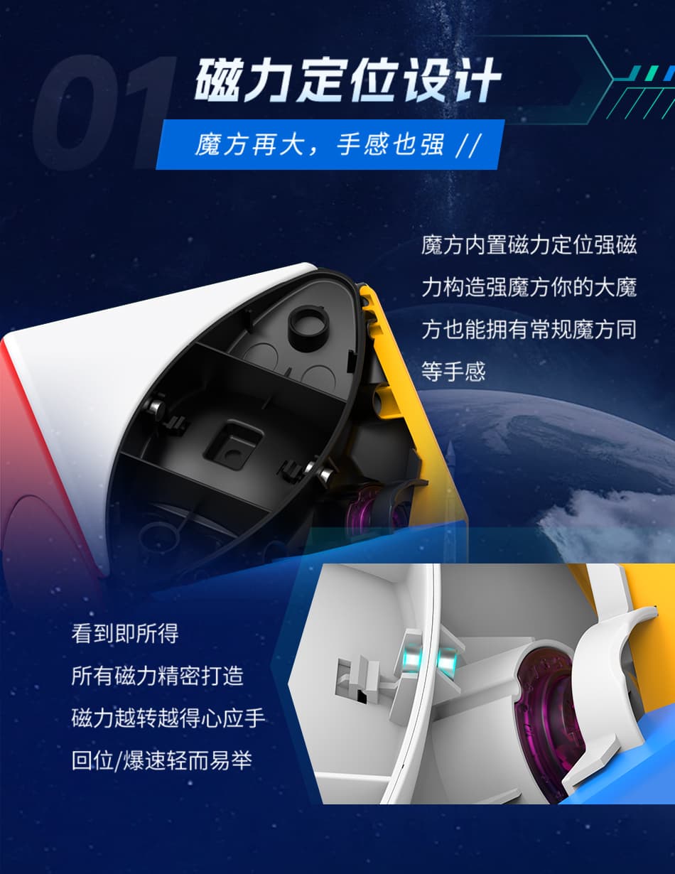 Diansheng Googol 9 CM Magnetic Ivy Cube - Black Internal image 6