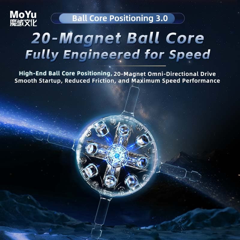 MoYu WeiLong V11 3x3 20 Magnet Maglev Ball Core UV image 11