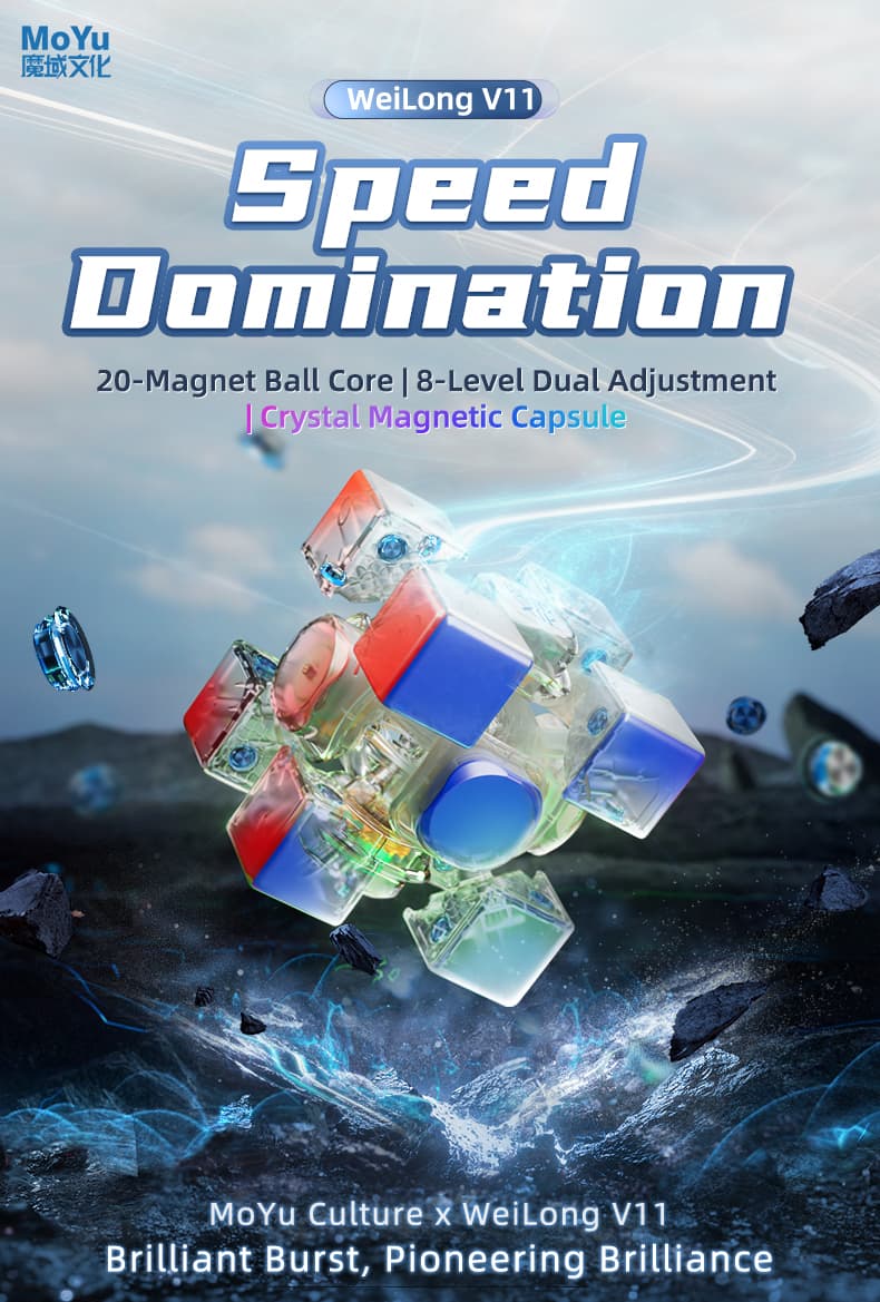 MoYu WeiLong V11 3x3 20 Magnet Maglev Ball Core UV image 21