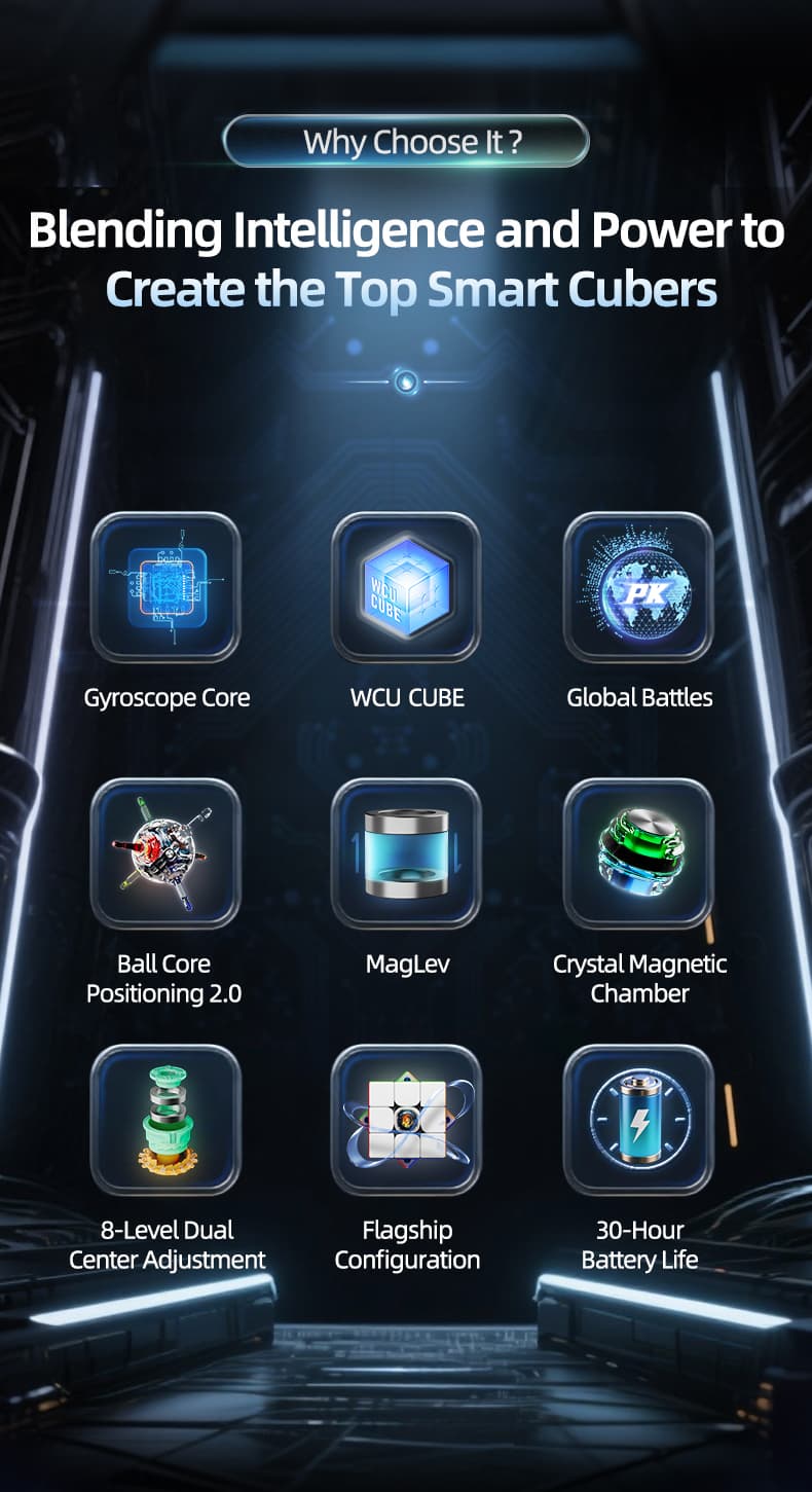 MoYu WeiLong V11 AI 3x3 Maglev Gyroscope UV - Stickerless image 16