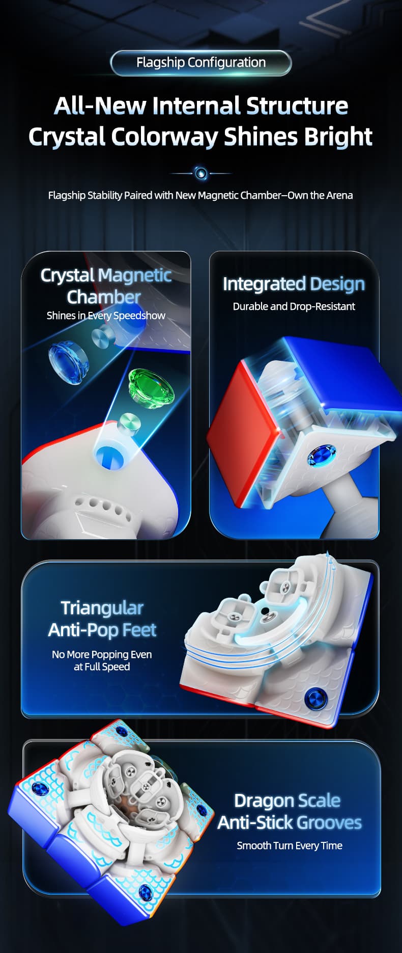 MoYu WeiLong V11 AI 3x3 Maglev Gyroscope UV - Stickerless image 20