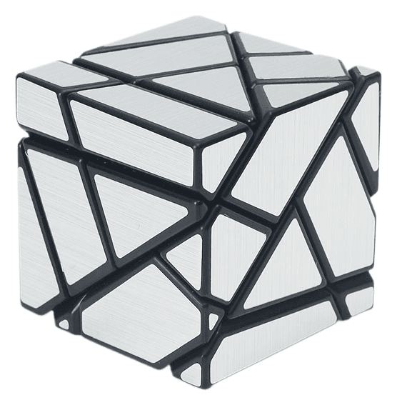 Ninja 3x3 Ghost Cube with Silver Stickers image 1