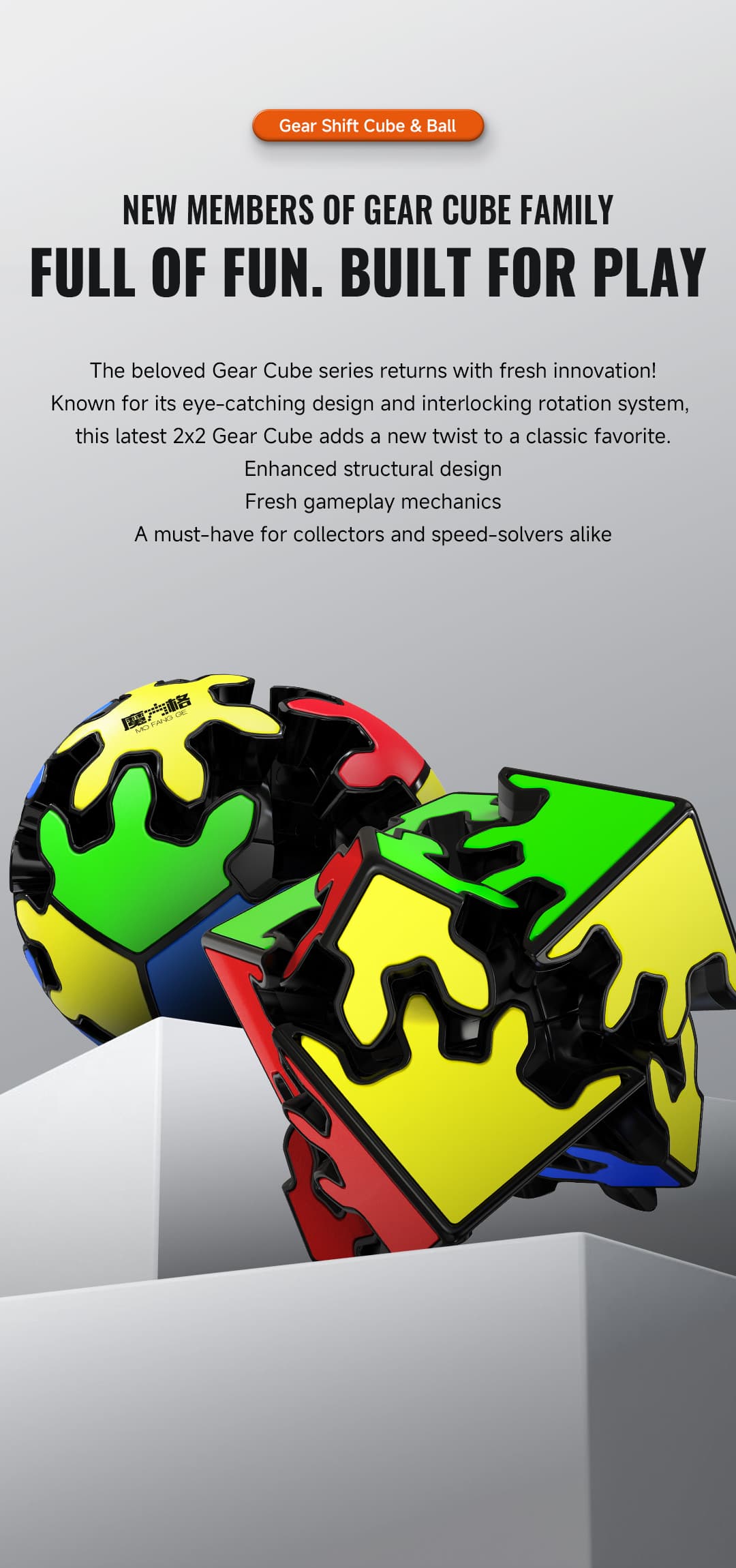 QiYi 2x2 Gear Cube - Black image 4