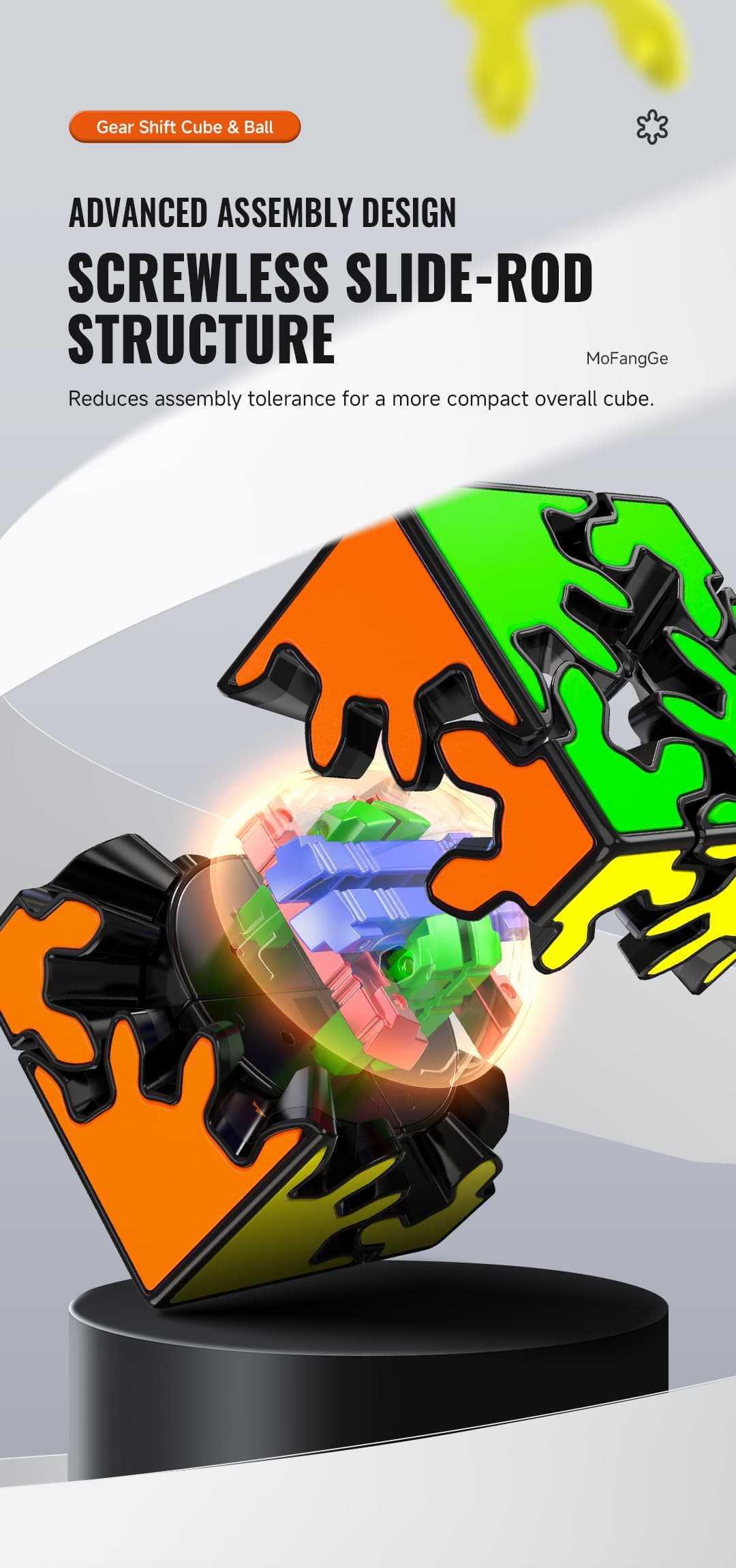 QiYi 2x2 Gear Cube - Black image 7