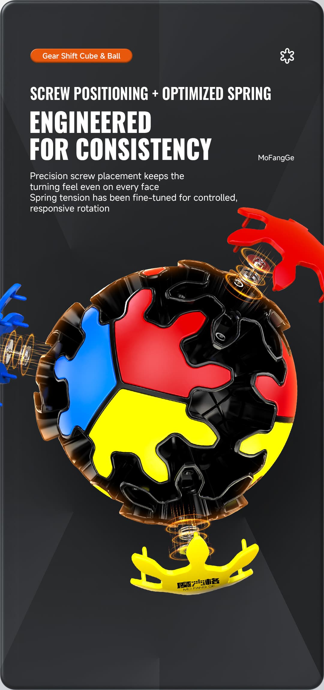 QiYi 2x2 Gear Cube - Black image 8