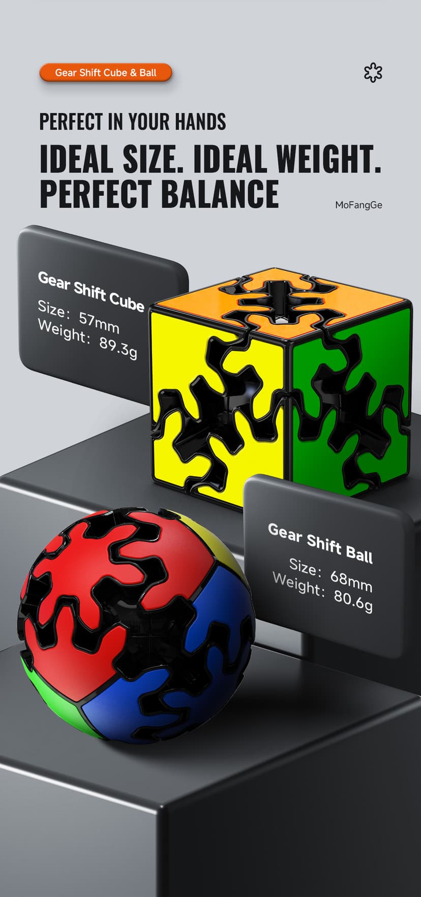 QiYi 2x2 Gear Cube - Black image 9