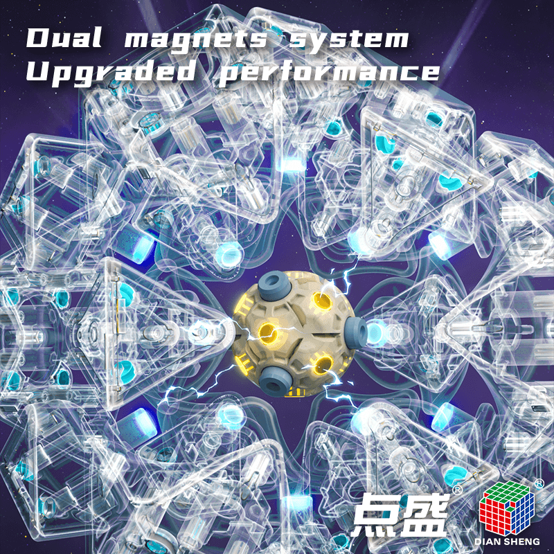 DianSheng Core-Magnetic Corner Turning Octahedron(CTO) - Black Internal image 5
