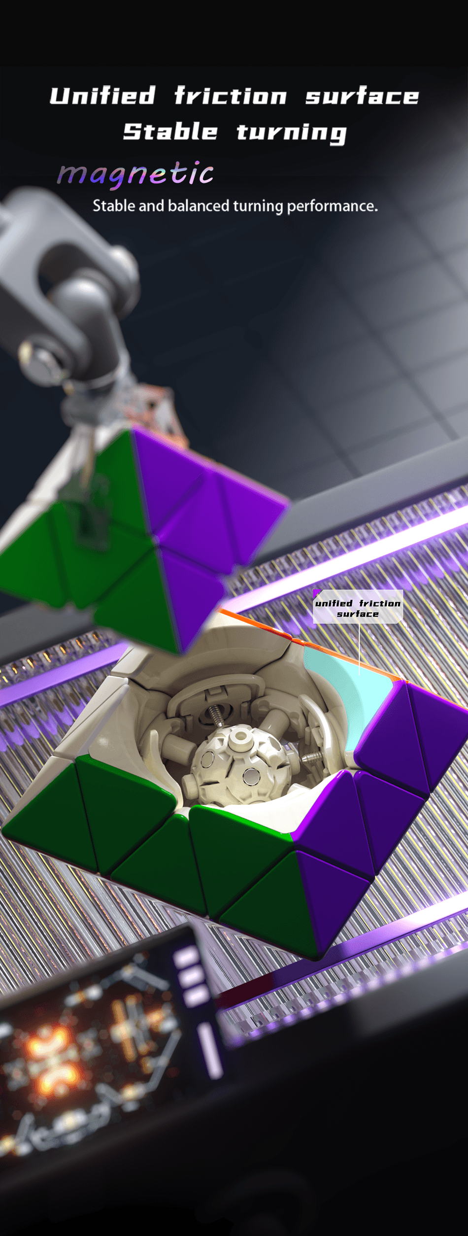 DianSheng Core-Magnetic Corner Turning Octahedron(CTO) - Black Internal image 14