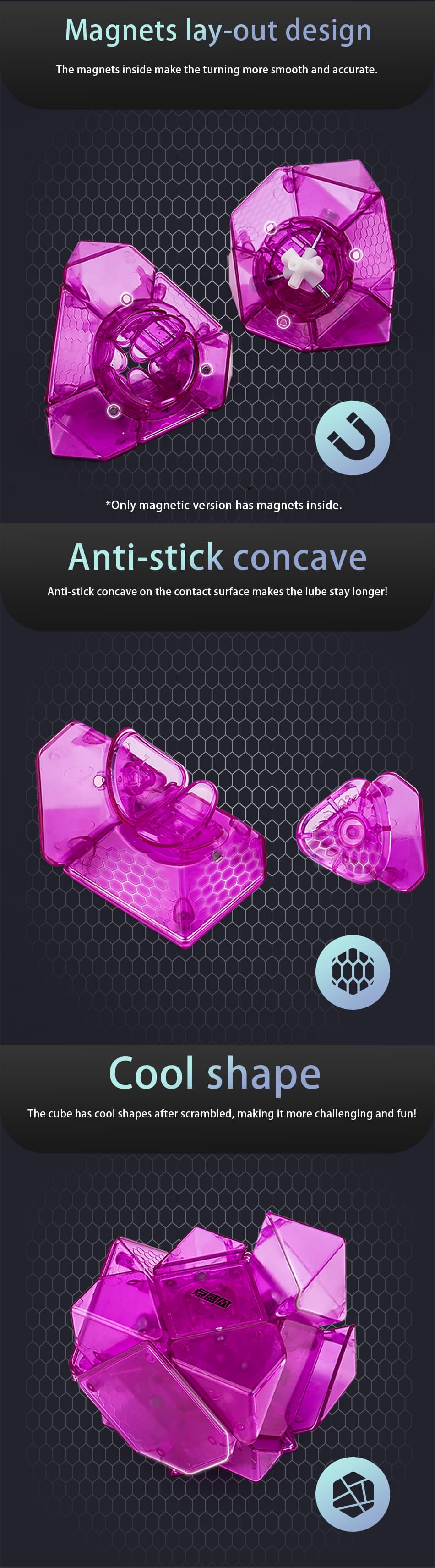 DianSheng Mirror Skewb Magnetic - Transparent image 6