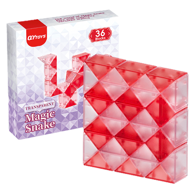 QiYi 36-Block Magic Snake - Trans.Red image 1